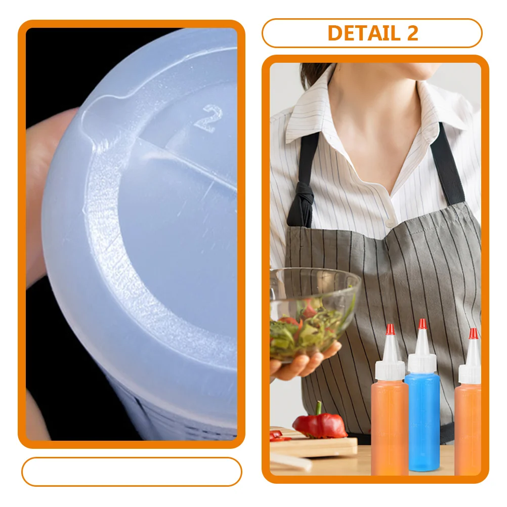 

15pcs Squeeze Bottles Ketchup Storage Sauce Dispenser Kitchen Condiment Bottles Mini Plastic Oil Squeeze Household Salad