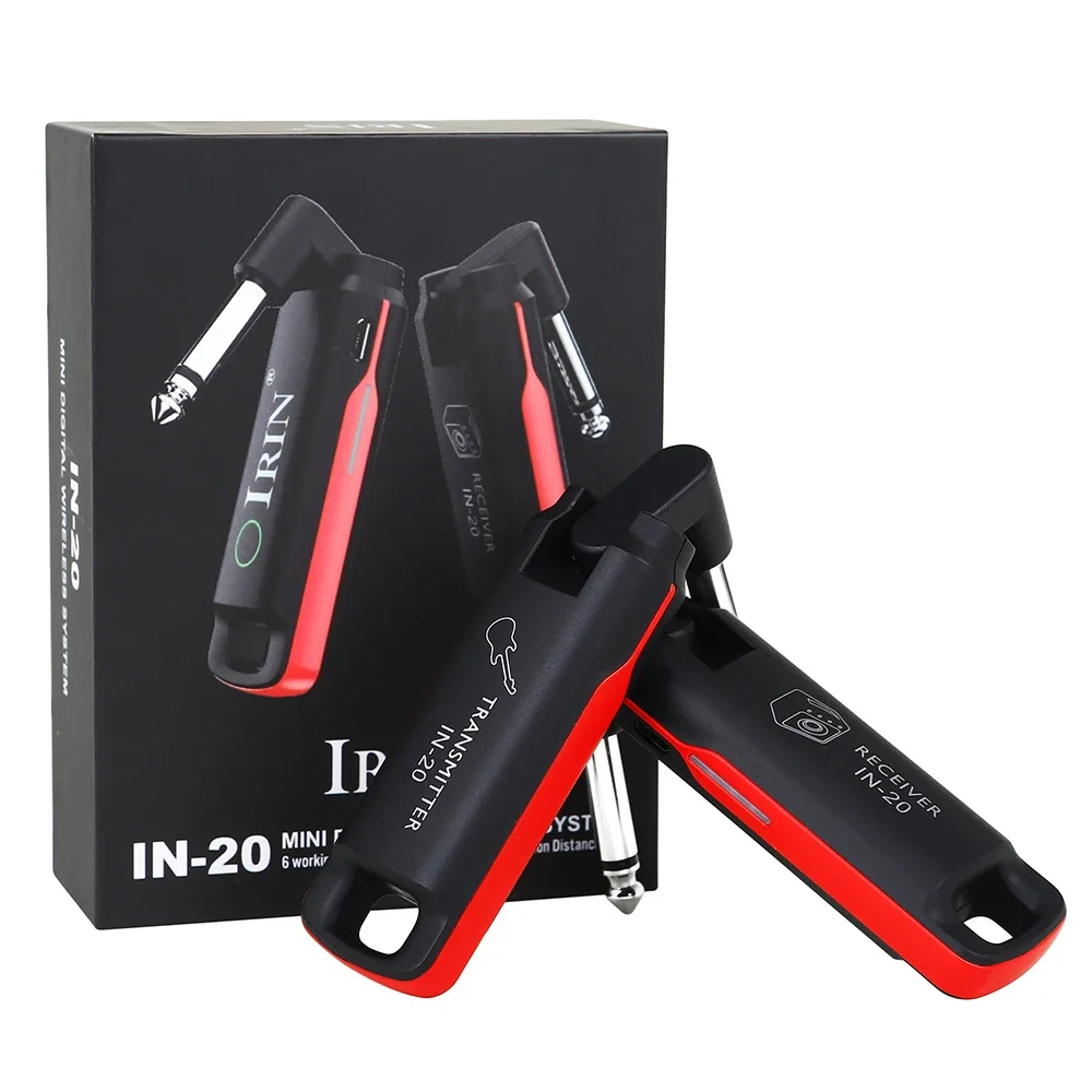 IRIN Guitar Transmitter Receiver 99 Channels Wireless Guitar System Built-in Rechargeable Accessories for Electric Guitar Bass