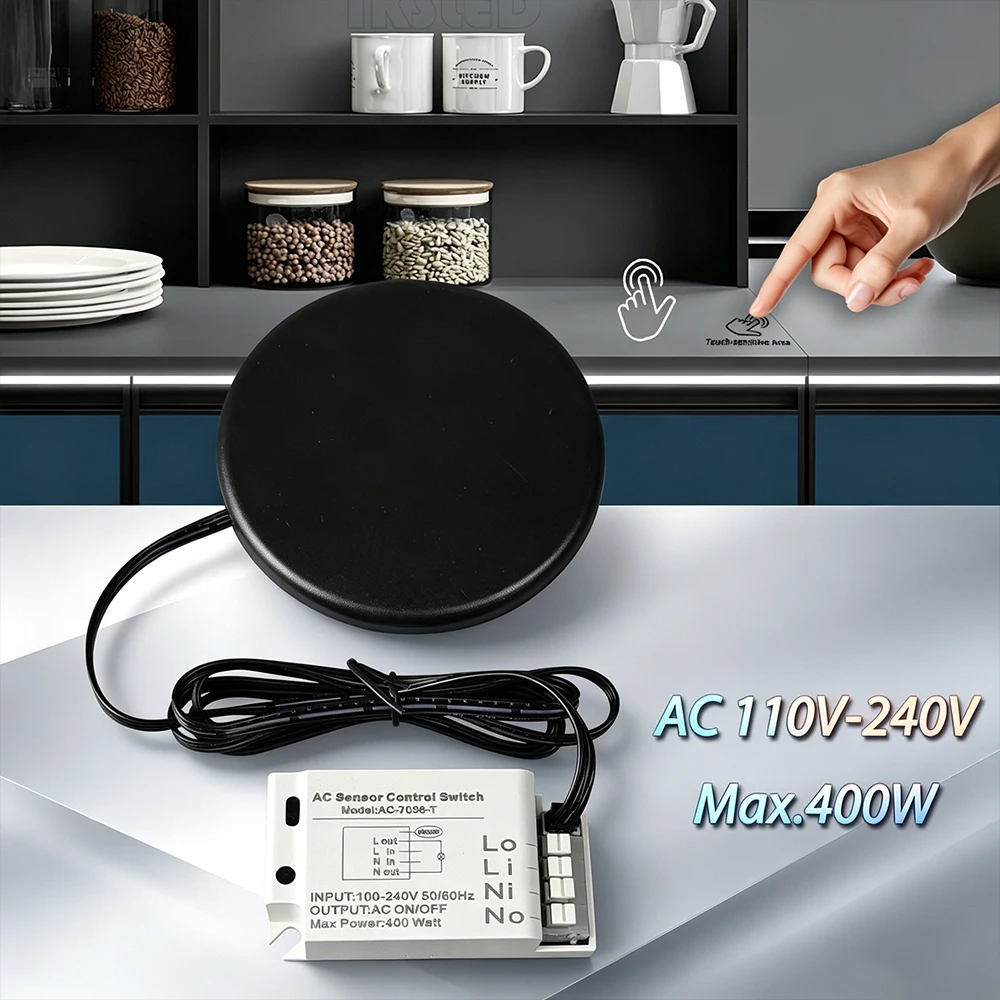 

AC 110-220V touch sensor can be used for smart home wardrobe lighting switch through wooden LED light controller switch