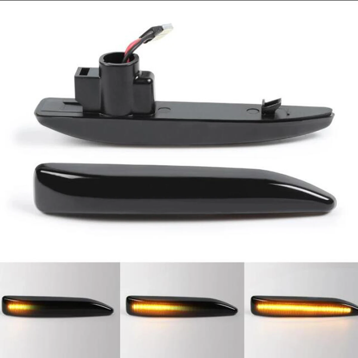 2pcs Flowing LED Side Marker Lights Dynamic Turn Signal Light Side Repeater Lamp Panel Lamp For BMW 7 Series E65 E66 E67 E68