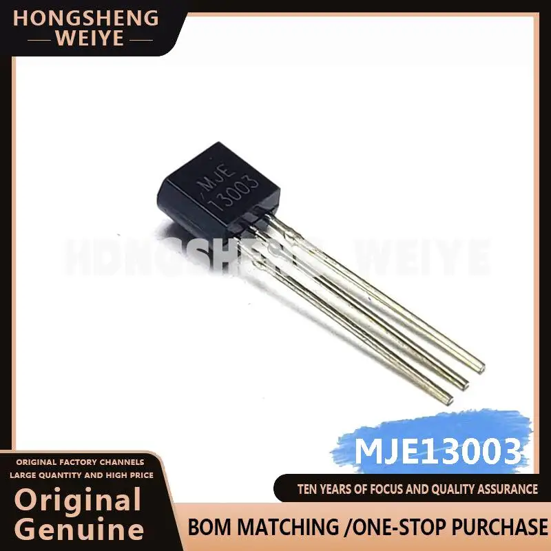 100%new 50PCS MJE13003 E13003 13003 Transistor TO-92 13003A triode transistor IC 100%new