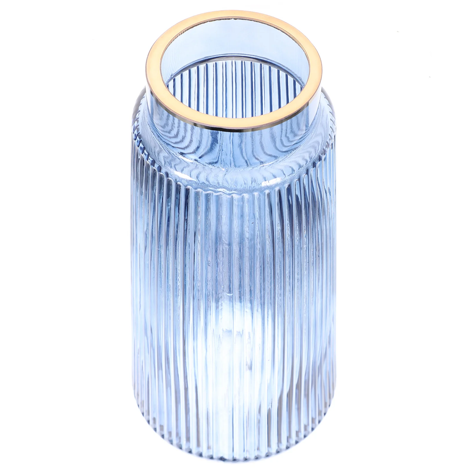 

1Pcs Retro Vertical Stripe Glass Vase Weighted Base Thick Glass Walls Decorative Flower Arrangement Vase Wedding Party
