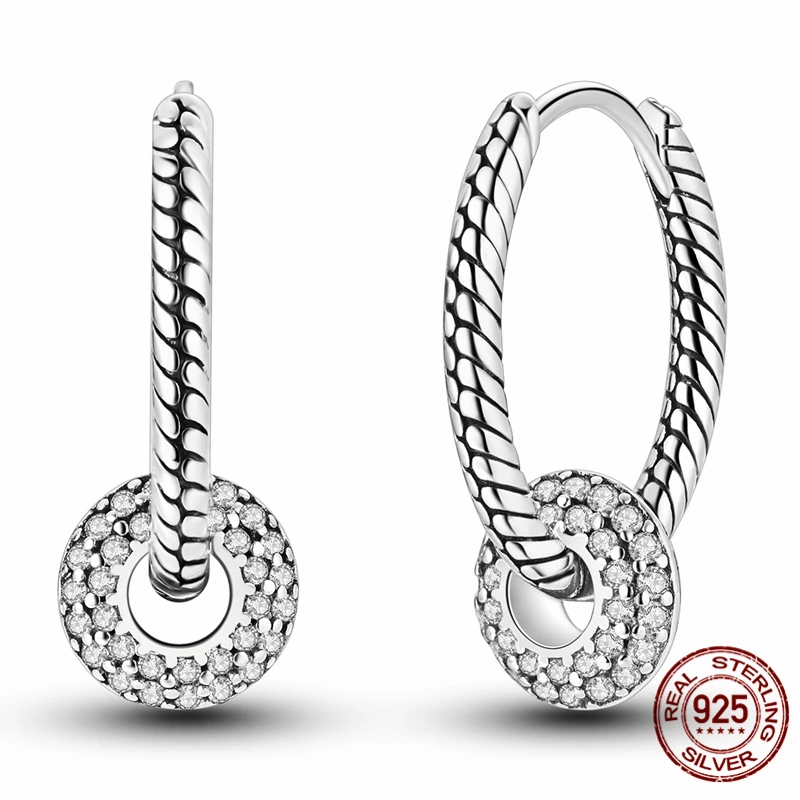 

Hot Selling 925 Sterling Silver Hoop Starlight Oval Snake Pattern Earrings for Women Pretty Wedding Holiday Jewelry Gifts
