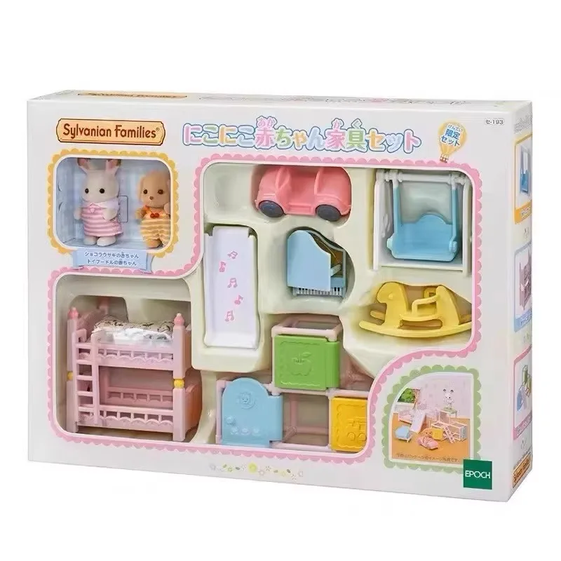 Sylvanian Families Anime Mädchen Figuren Baby Serie Figur Möbel Set PVC Statue Modell Puppe Sammlung Ornamente Geschenke Spielzeug