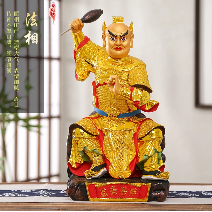 

38CM large Asia Taoism Buddhism GuanZhai Bodhisattva God BUDDHA figure HOME temple Exorcism safety FENG SHUI statue