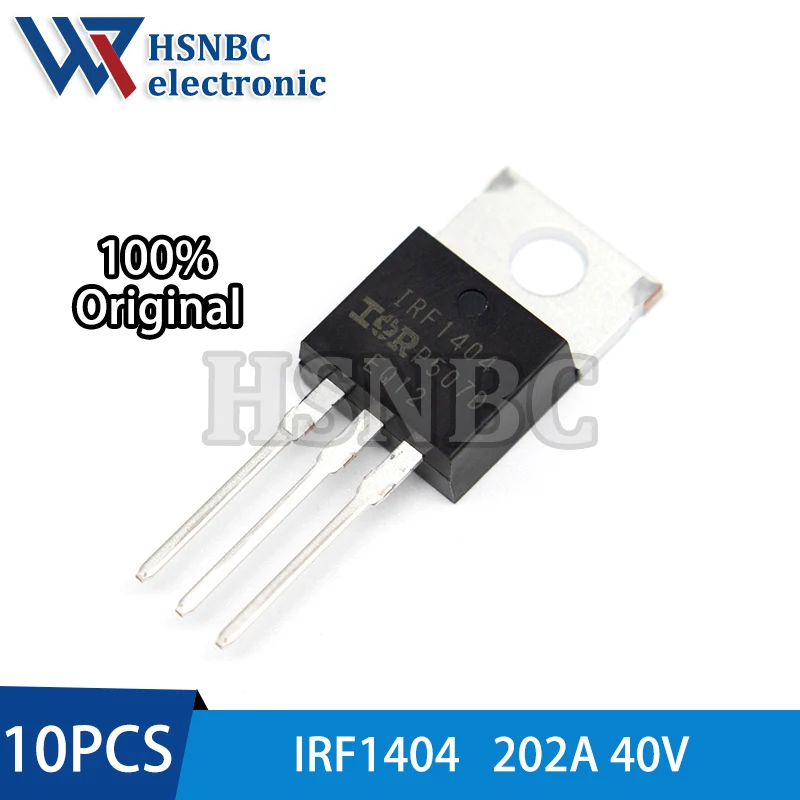 10PCS IRF1404 IRF1404PBF TO-220 202A 40V N-channel Power MOSFET Transistor 100% New Original