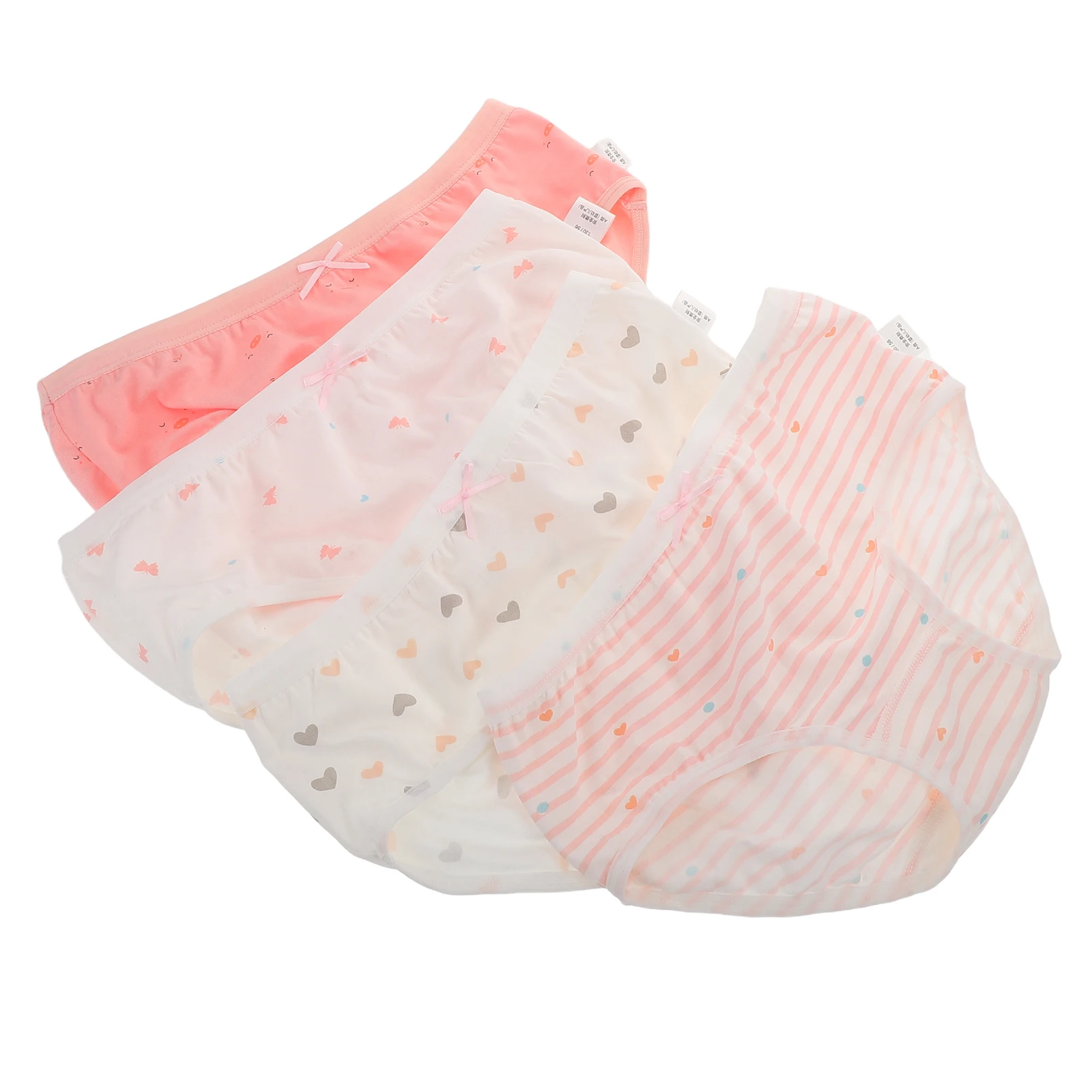 

4pcs Little Girls Cotton Underwear Toddler Soft Breathable Panties Kids Undies Comfortable Daily Wear Travel 27.5X17Cm