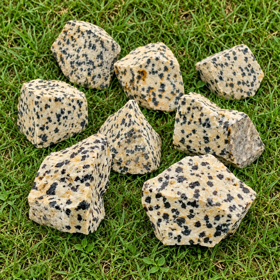 Natural Dalmatian Jasper Rough Stone Irregular Spotted Mineral Specimen For Home Decor Aquarium DIY Jewelry Making Gift