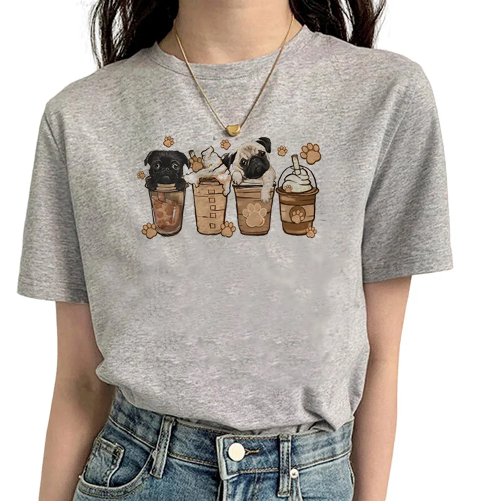 

Pug t shirt women harajuku Y2K t shirt girl harajuku graphic clothing