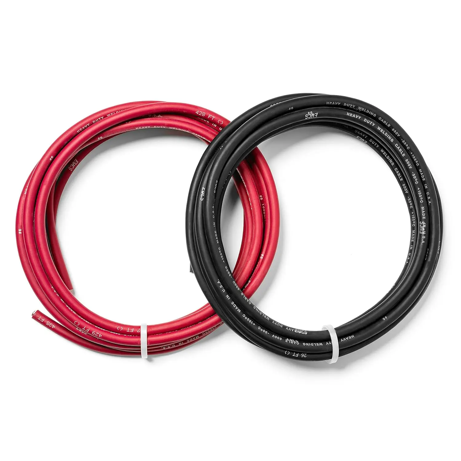 

Кабель для сварки 6 Gauge Premium Extra Flexible 600 - Комбинированный набор - по 10 футов каждый, черный+красный - Сделано в США