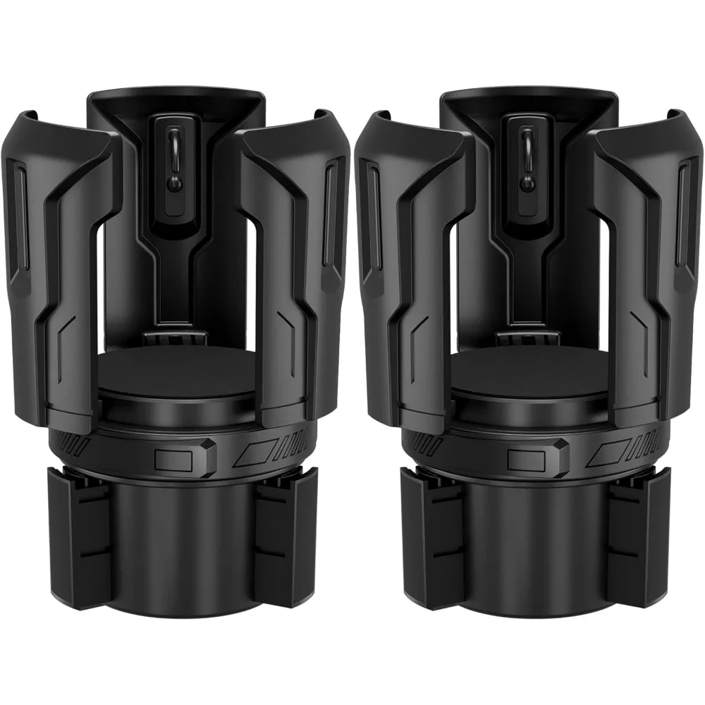 

Adjustable Car Cup Holder Expander Fits Bottles 2.6 to 4.8 Inches One Button Open 2 Pack