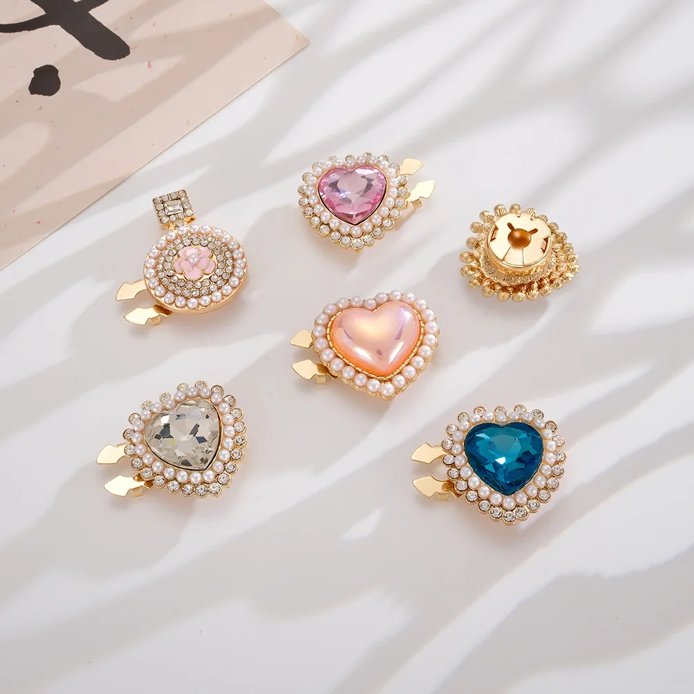 A Set DIY Detachable Pearl Cufflinks Shirt Accessories Zinc Alloy Light Luxury Style Jewelry Making Women Men Fashion Gift