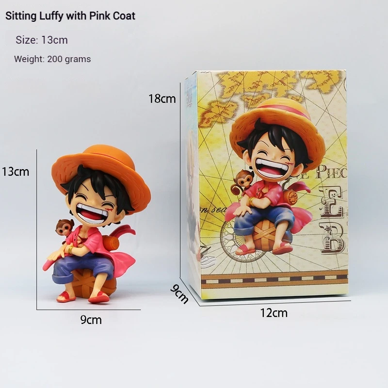 Figuras de acción de One Piece, Luffy versión Q, Sanji Zoro, modelo de muñeca, adorno de coche de juego de moda, regalo para niños