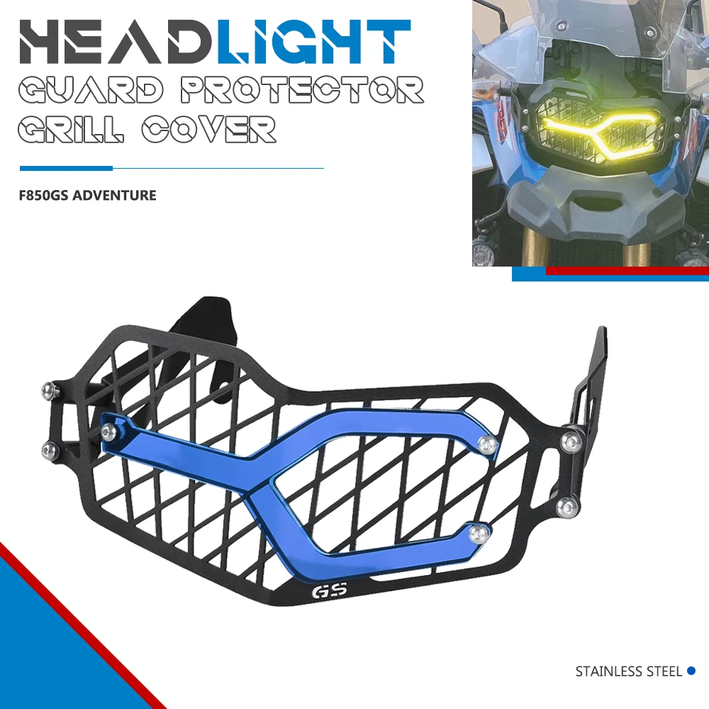 

For BMW F750GS F850GS ADVENTURE 2018-2023 2024 Motorcycle Headlight Head Light Guard Protector Cover Grille F750 GS 2021 2020