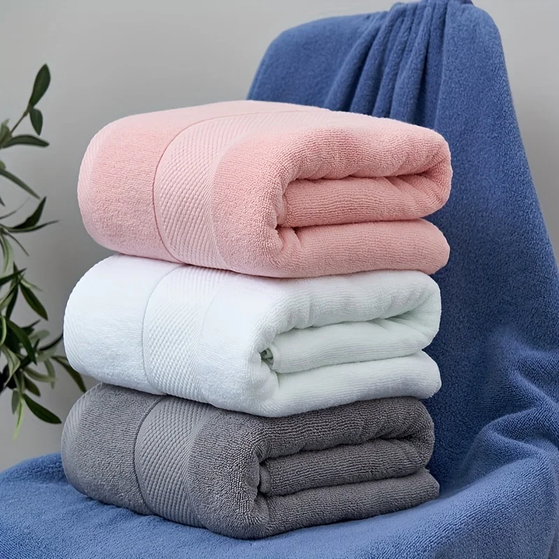 

Absorbent Cotton Bath Towels, Durable, Quick-Drying, Bathroom Towels, Toiletries