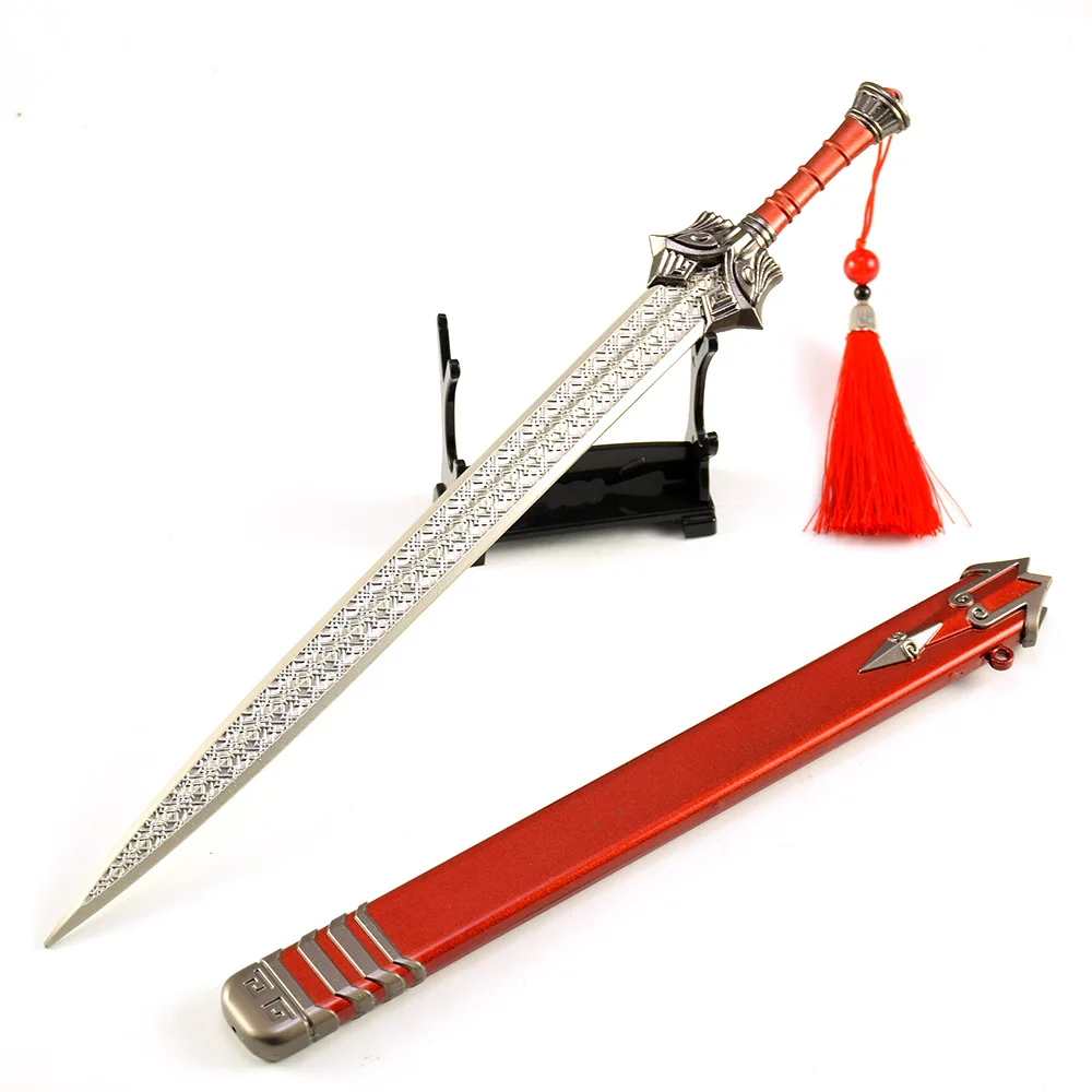 30 CM 중국 애니메이션 주변기기 검 금속 공예 모델 Collectible Desk 장식품 남자 친구를위한 크리 에이 티브 생일 선물 소년 장난감