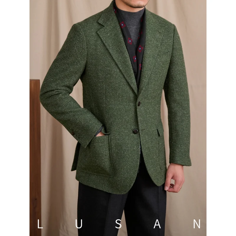 

Mr. Lu San Commuting Light Luxury60%Wool Thick Suit Jacket Retro Gentleman Slim Fit Warm Men's Fashion Suit