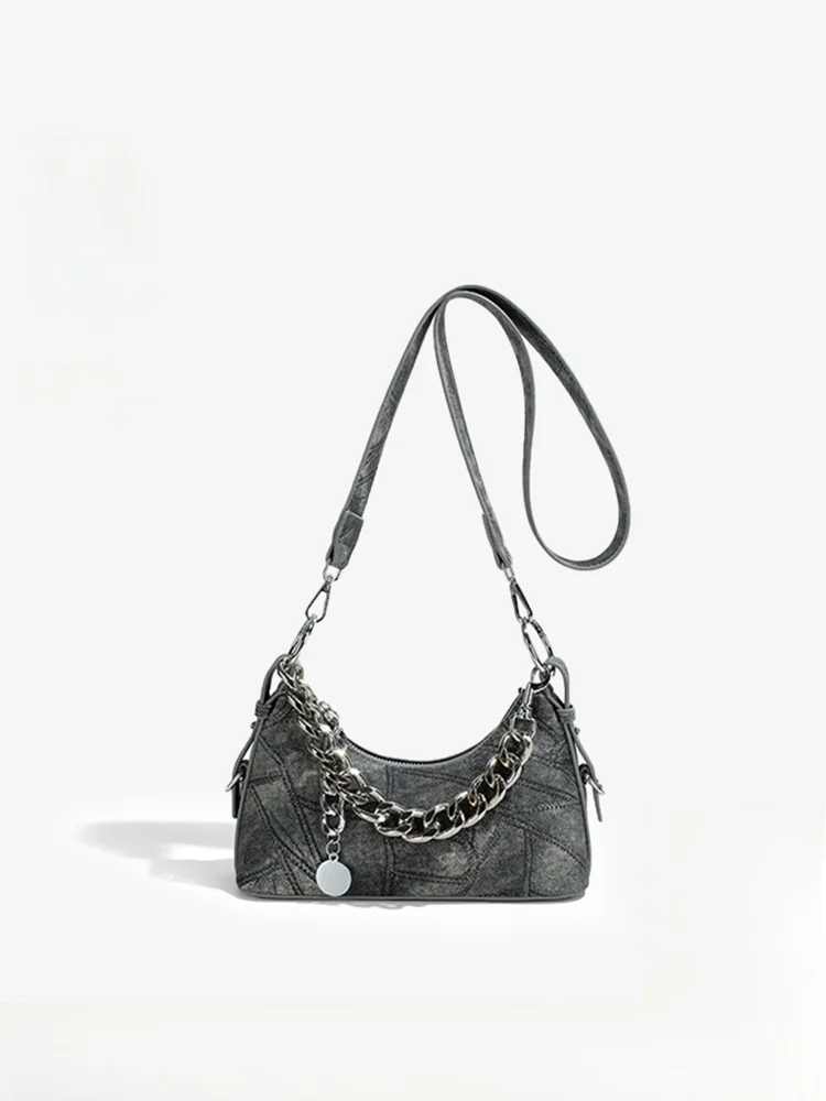 

Polaiya Fashion Denim Underarm Bag Women's Casual Crossbody Shoulder Bag Stylish Trendy Versatile Small Square Shape Handbag