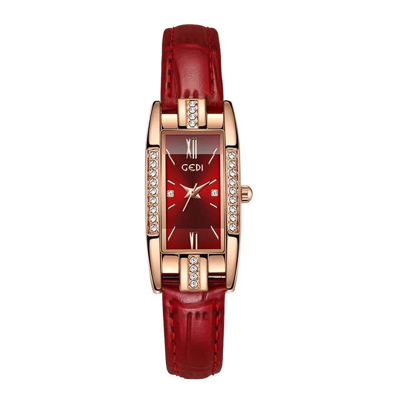 Light luxury all over the stars women's watch niche fashion square student watch waterproof quartz ladies watch