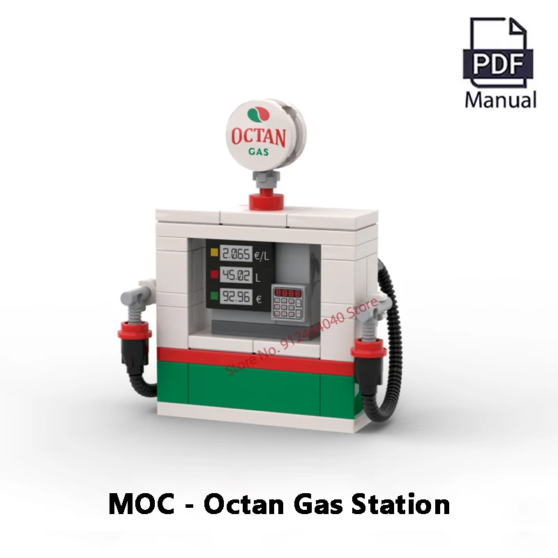 41PCS City Hot Selling Street View Moc Modular Octan Gas Station DIY Creative Ideas Children Toy birthday Gift Building blocks