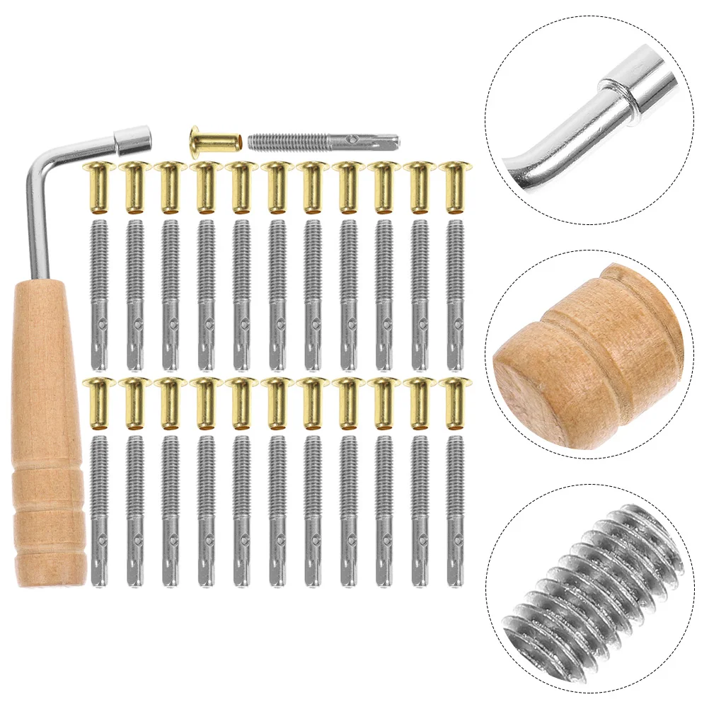 

1 Set Lyre String Pin Replacement Accessory Kit Premium Fixing Tool Professional Tuning Wrench Sturdy Easy Install Lyre Tuning