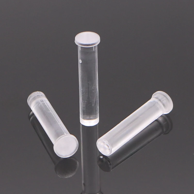 50pcs/lot Light Guide 4mm Round Head Clear Led Light Guide Pipe PLP5-2-125