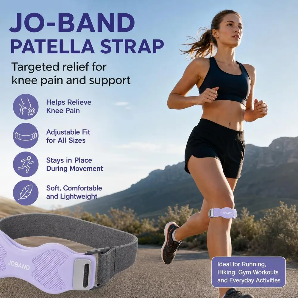 Patella Kneecap Band Adjustable Silicone Knee Tendon Strap Pressurized Protector Pad Shock Absorption Basketball Sports Relief