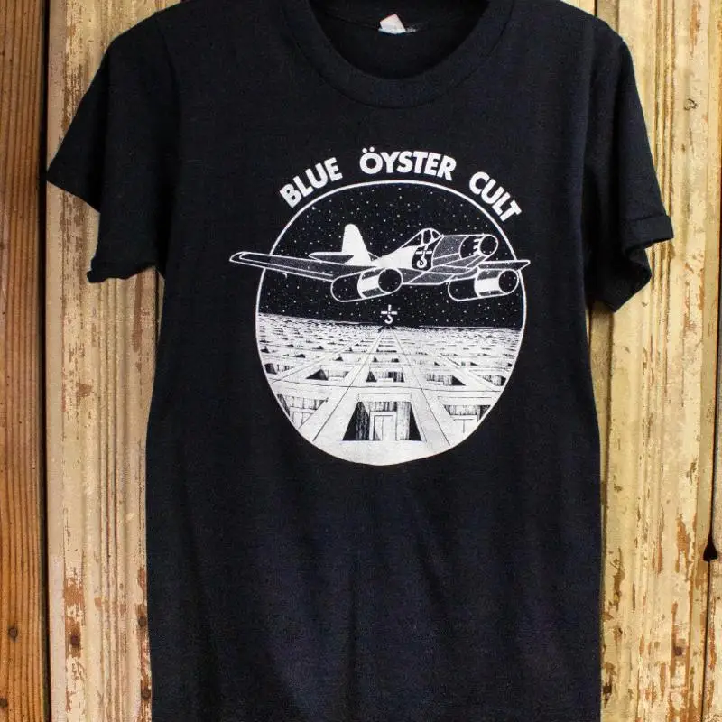تي شيرت كلاسيكي 1974 Blue Oyster Cult Secret Treaties Concert 1974، مقاس S-5XL
