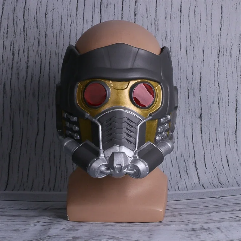 Cosplay Star Lord LED Helmet Latex Mask Guardians of the Galaxy Peter Jason Quill LED Mask Superhero Props Halloween Party