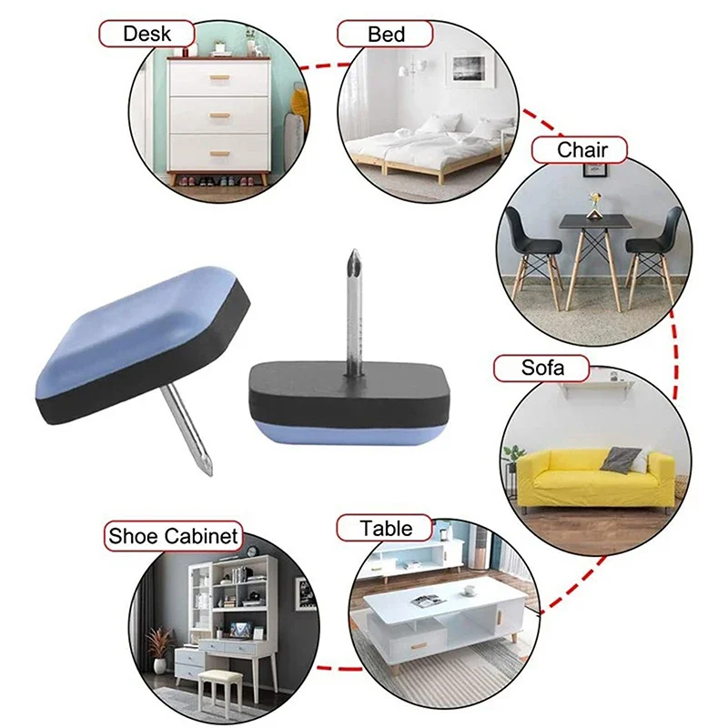 테이블 의자 발 슬라이더 못, 가구 슬라이더 패드, 소파 글라이드 바닥 보호 가구 액세서리, 16mm, 22mm, 25mm, 30mm, 20 개