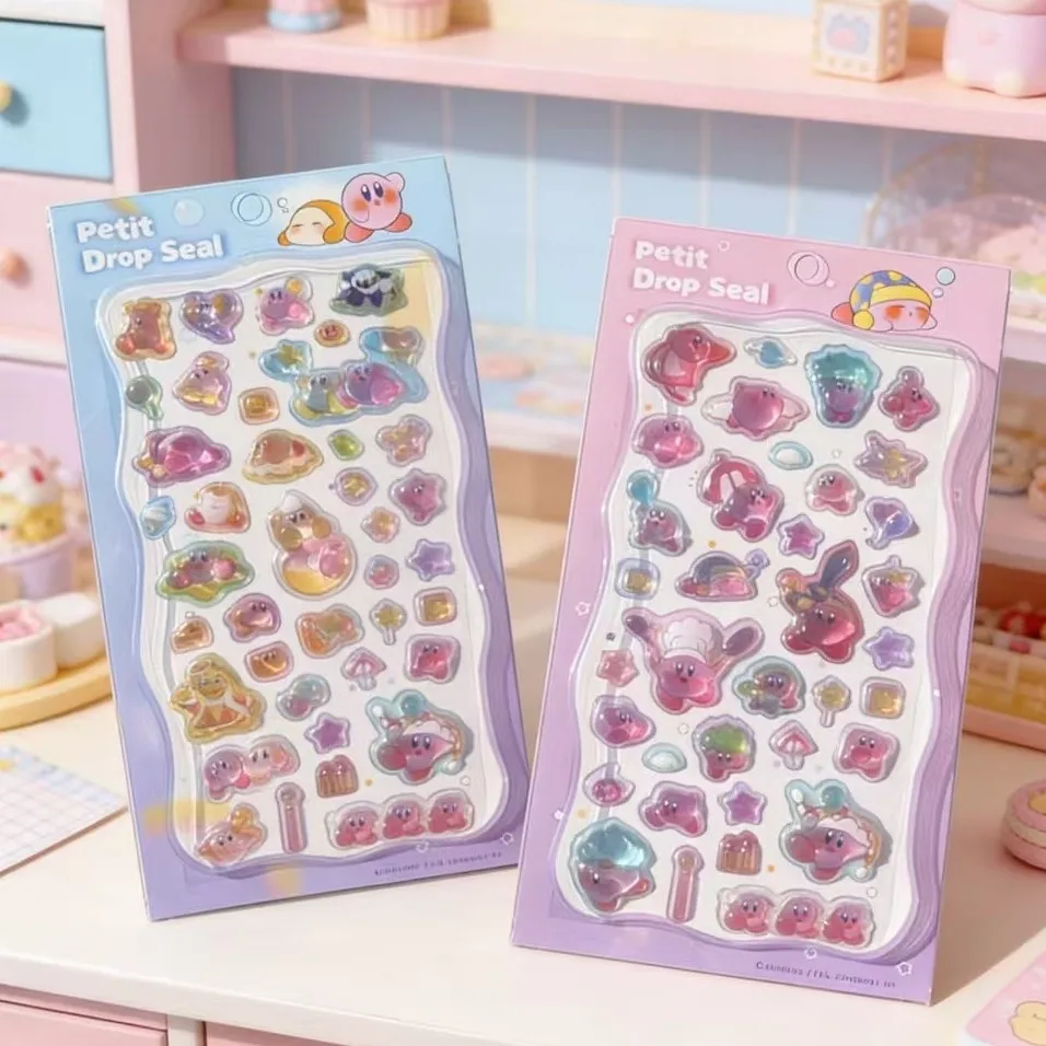 3D Kirby relief stickers, children's stickers, crystal stickers, mobile phone decoration sstickers