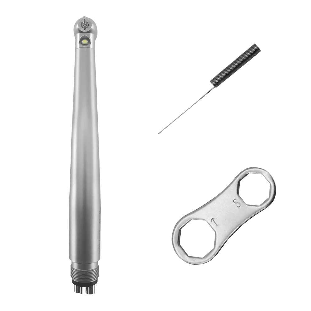 Dental LED High Speed Handpiece 2/4 Hole Standard Head Air Turbine E-Generator Ceramic Bearing Dentist Tips Triple Water Spray