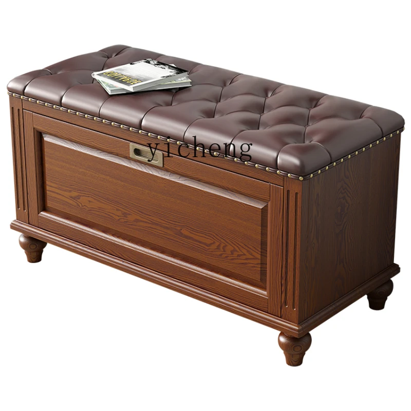 

YY Light Luxury Shoe Changing Stool Shoe Cabinet Entry Door Multi-Functional Sofa Stool Footstool