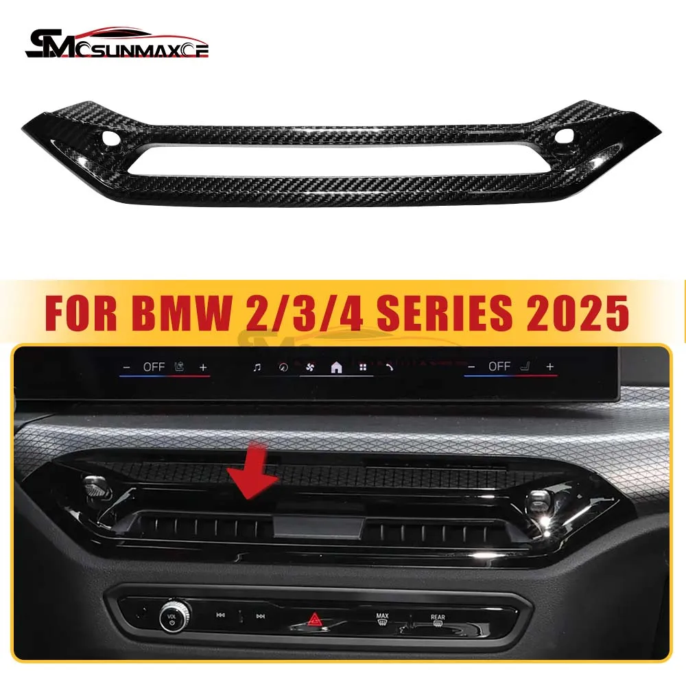 

For BMW 2 3 4 Series G42 G20 G28 G22 G23 G26 M2 G87 M3 G80 M4 G82 2025 Dashboard Center Console Carbon Fiber Air Vent Cover Trim