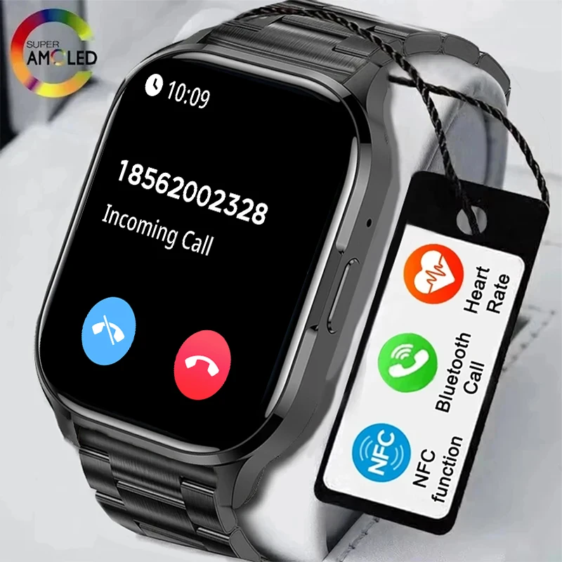 

Новые смарт-часы 2026 года с AMOLED-экраном 2,01 дюйма, сенсорным управлением, мониторингом здоровья, функцией звонков по Bluetooth и защитой IP67