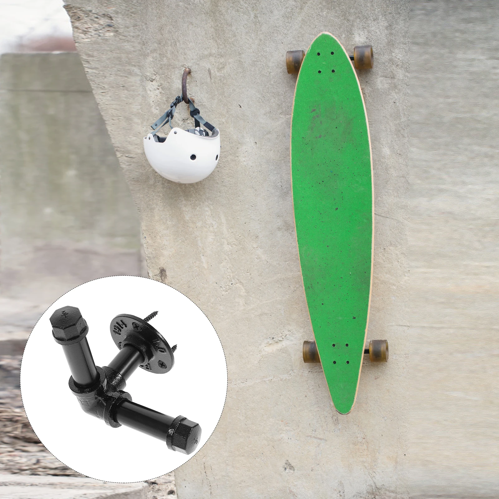 

1 Set Wall-Mounted Iron Skateboard Holder Durable Household Storage Rack For Skateboard Snowboard Kiteboard Longboard Rack Stand