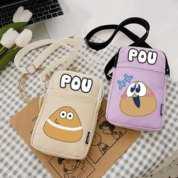 Pou Messenger Bag for Women My Pet Alien Anime Kawaii Cute Shoulder Pouch Outdoor Sport Travel Handbag Fashion Wallet Girl Gift