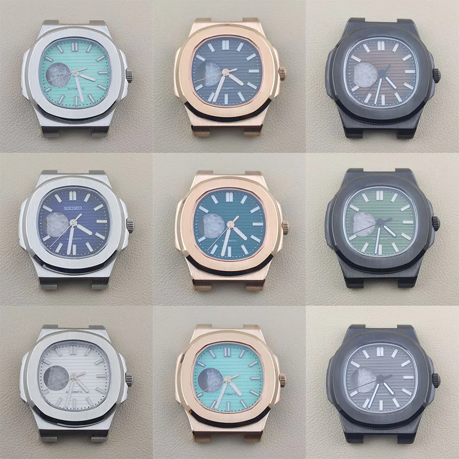 NH38 Case 42mm  Watch Case Assembly Accessories Sapphire Glass Stainless Steel Case Suitable For NH38 Movement