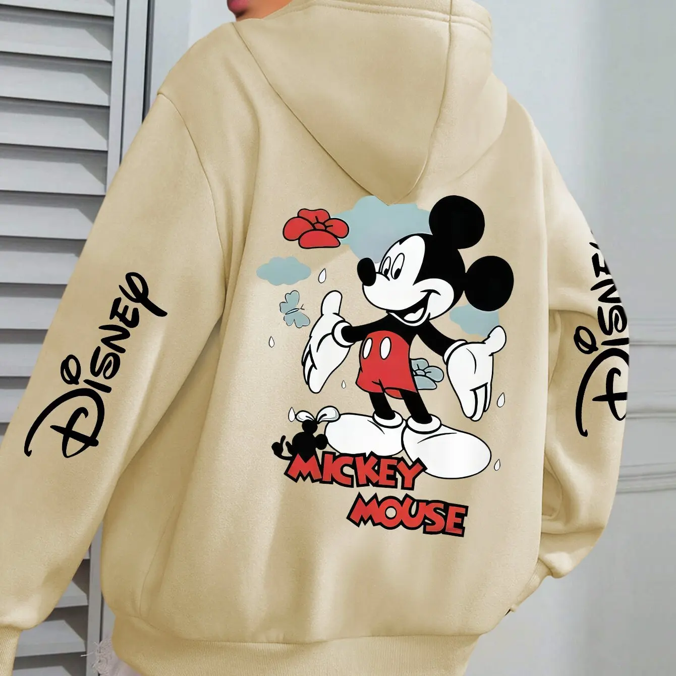 

Женские модные толстовки с Микки Маусом Disney, уличная одежда большого размера, толстовки унисекс, осенне-зимние флисовые повседневные универсальные толстовки