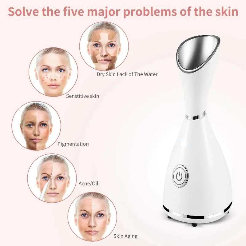 Facial Steamer Nano Ionic Facial Steamer Sauna Facial Spay Spa Mist Sprayer Ozone Vapor Home Humidifier Personal Skin Care Tools