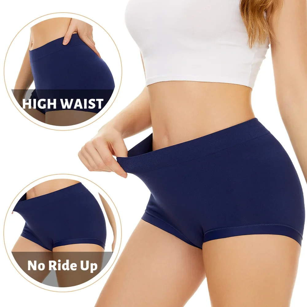 5Pcs/Set Women Cotton Seamless Panties Sexy Lingerie Underwear Female Full Coverage Breathable Solid Color Underpants for Girls