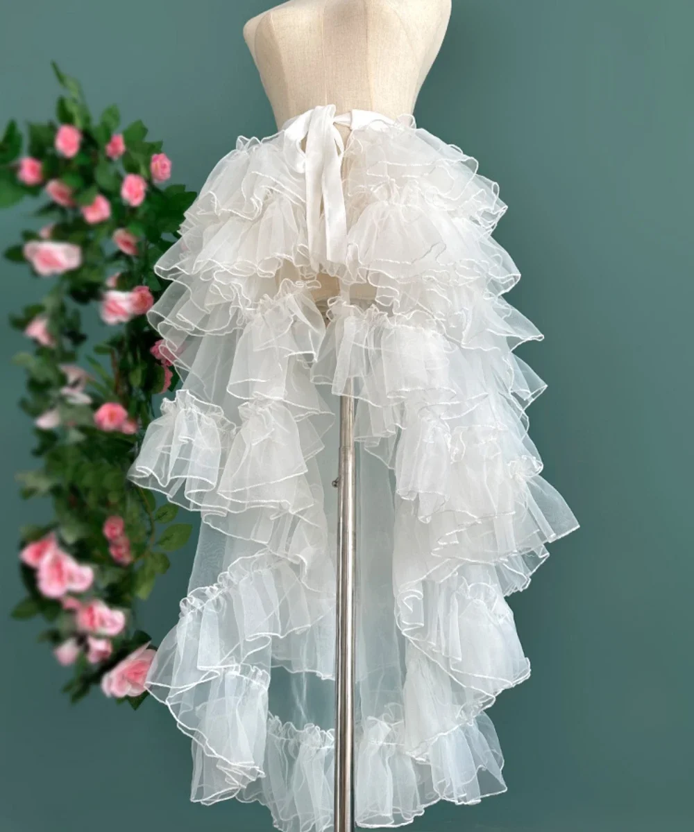 Jupe longue Lolita japonaise pour femme, jupon de mariage une pièce, traînant OP, gâteau gonflé, jupe Harajuku, doux