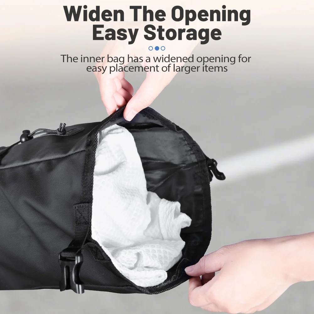 NEWBOLER 18L Fahrrad-Satteltasche, wasserdicht, für MTB, Rennrad, große Kapazität, faltbare Fahrradtasche, Hecktasche, Zubehör für den Kofferraum – Detail 5