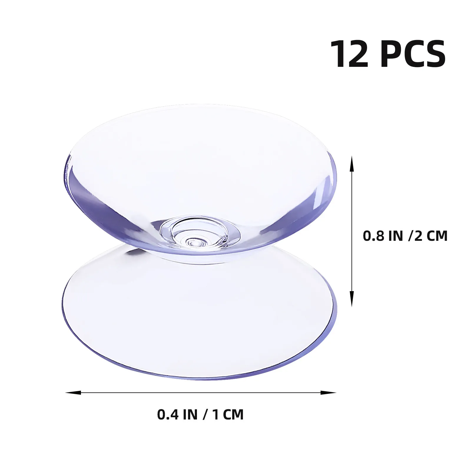 12 Pcs Sucker Pad Transparent Adhesive Countertop Dual Side Clear Suction Cup Small Double Sided Cups For Glass Pads Mounting