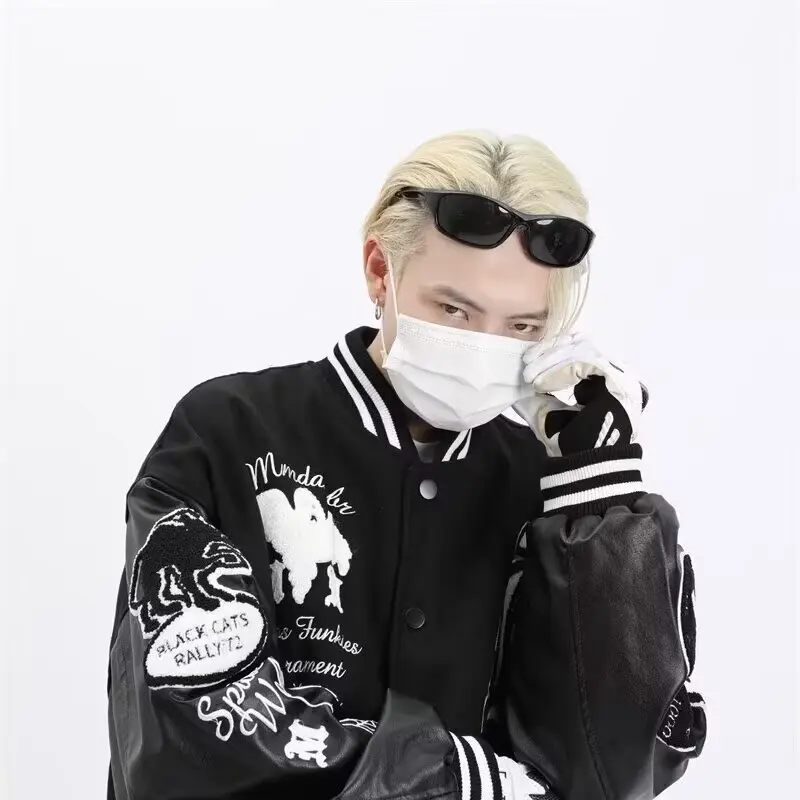 معطف Jaet رجالي فضفاض 2024 لربيع وخريف Sli Harajuku Street Faion النسخة الكورية ملابس خارجية غير رسمية من Haome #5