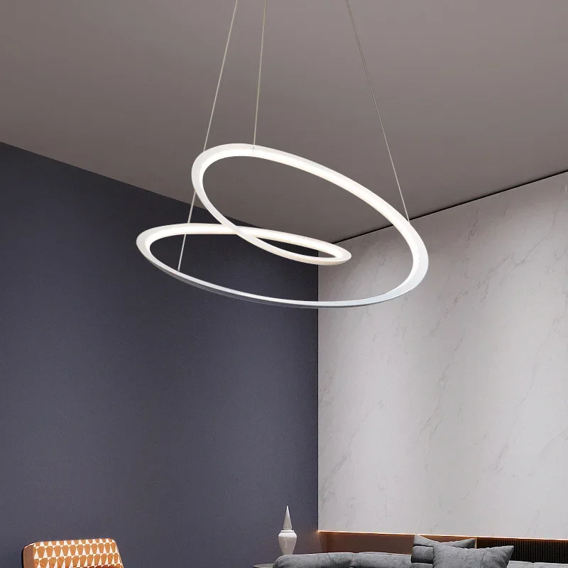 Nemo Kepler-luz de suspensión menor, candelabro redondo LED moderno para sala de estar, comedor, decoración de dormitorio, lámpara colgante circular blanca