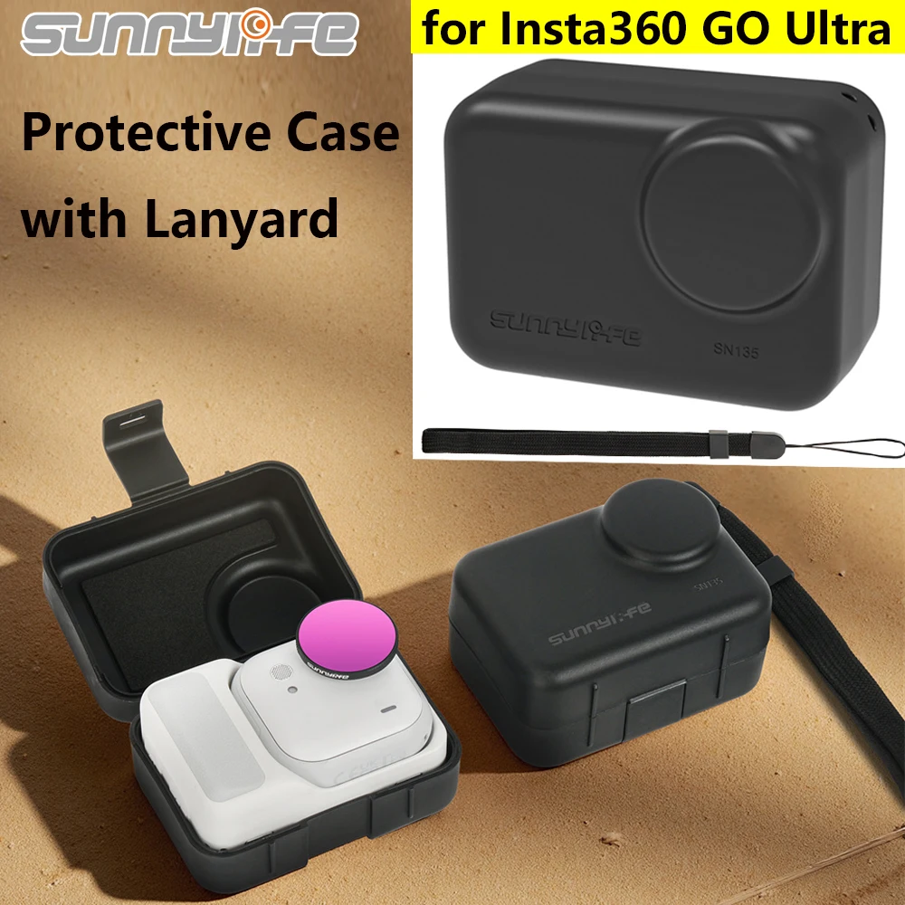 

Sunnylife Portable Mini Box for Insta360 GO Ultra Camera Shell Dust-proof Shock-proof Storage Bag Protective Case with Lanyard
