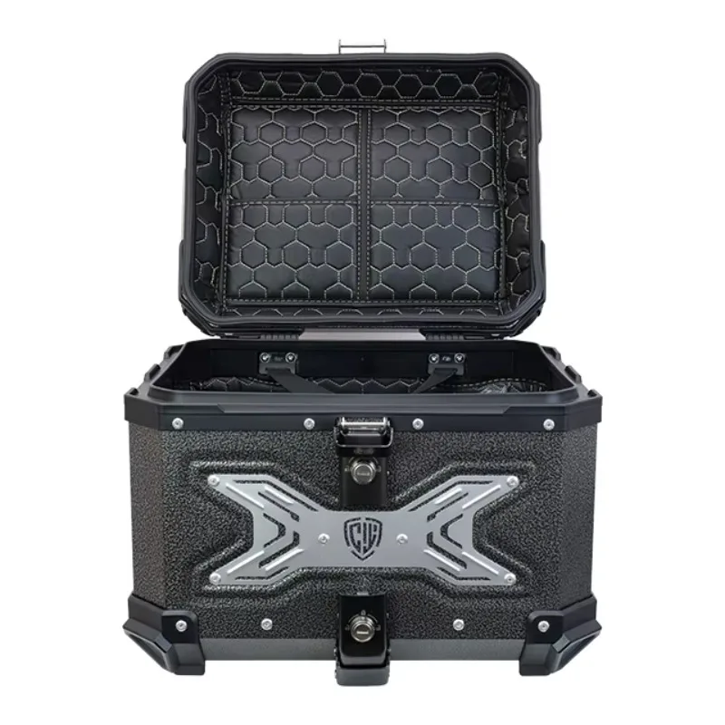 

STLF Factory Direct 45L Motorcycle Tail Box Embossed Colorful Aluminum Side Box Excellent Alloy Material for Luggage Use