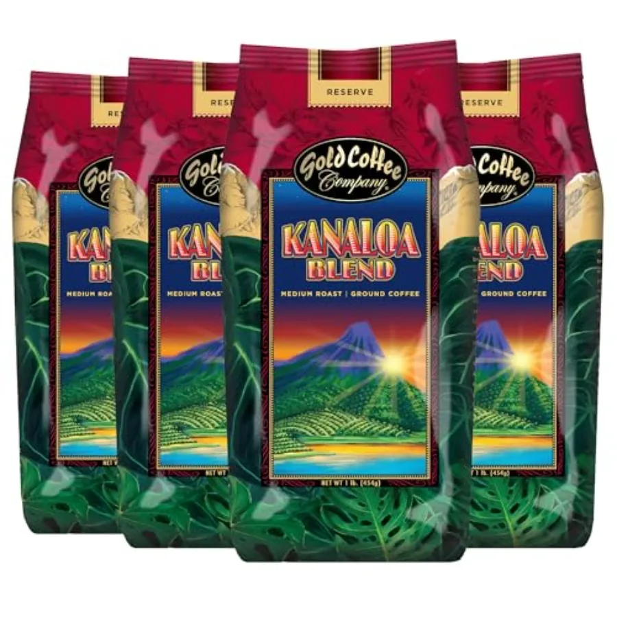 

Co. Kanaloa Premium House Blend - Medium Roast, Finely 100% Arabica Coffee - Notes of Caramel, Honey, Mango Nectar, 1 lb. Pack