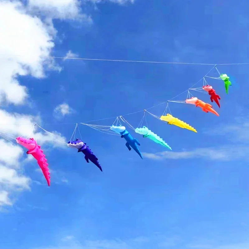 free shipping crocodile kite flying string line soft kites pilot inflatable kites cerf-volant cometas drachen steigen volantines